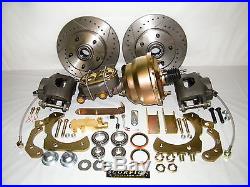 1955-1958 Chevrolet Front Disc Brake Conversion Kit Drilled & Slotted Rotors