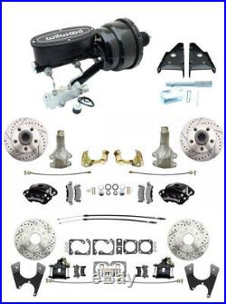 1964-72 Chevelle El Camino Wilwood Front & Rear Disc Brake Kit 2 Drop Spindle