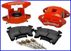 1964-73 Ford Mustang 9 Rear Disc Brake Conversion, D/S Rotors & Red Wilwood