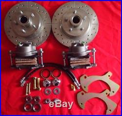 1965-1968 Ford Galaxie front power disc brake conversion drilled slotted rotors