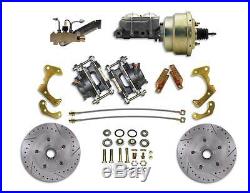 1965-1968 GM Chevrolet Front Disc Brake Conversion Kit Drilled & Slotted Rotors