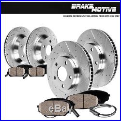2006 BMW 325i E90 Front + Rear Drilled And Slotted Brake Rotors & Ceramic Pads
