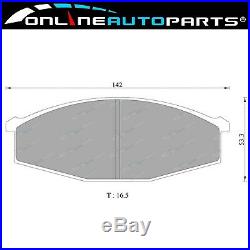 2 Slotted + Drilled Front Disc Rotors + Brake Pads suits Patrol MQ MK 160 GQ Y60