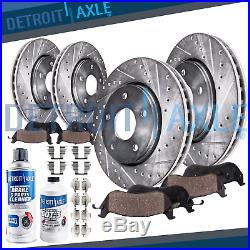 300mm Front & 302mm Rear Brake Rotors + Ceramic Pads 13-16 Lincoln MKZ Fusion