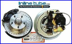 64-66 A-body Front Power Disc Brake Conversion Kit Cross Drilled Slotted Rotors