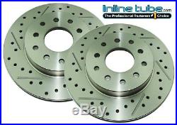 64-74 GM A F X Body Rear Disc Brake Conversion Cross Drilled Slotted Rotors 2 pc