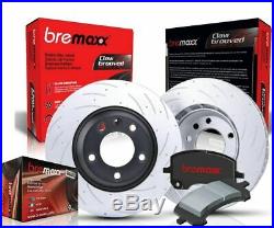 BREMAXX SLOTTED DRILLED FRONT REAR BRAKE DISC ROTORS & H/D PADS PRADO 120 Series