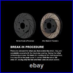 Brake Rotors FRONTPOWERSPORT BLACK DRILL/SLOT & PADS