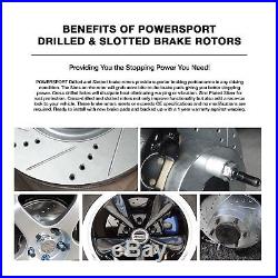 Brake Rotors FULL KIT POWERSPORT DRILLED SLOTTED & PADS -BMW 525i