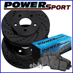 Brake Rotors Rear KitPOWERSPORT BLACK DRILL/SLOT + CERAMIC PADS BR03948
