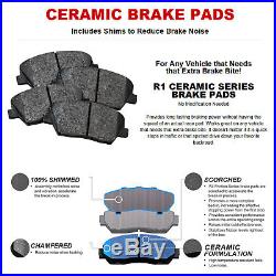 COMPLETE KIT Black Drilled Slotted Brake Rotors & Ceramic Pads CBC. 6606102