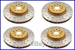 Dba Front Rear Drilled Slotted Brake Rotors 4000 Package For 08-17 Subaru Sti