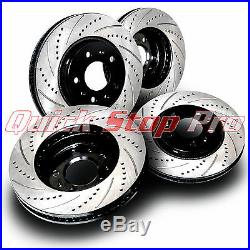 FOR044S Mustang GT 4.6L 05-10 Performance Brake Rotors SET Drill + Curve Slot