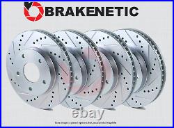 FRONT+REAR BRAKENETIC Sport Drill Slot Brake Disc Rotors 30.61112.11