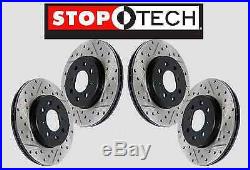 FRONT + REAR SET STOPTECH Drilled Slotted Brake Rotors EVO X withBREMBO STS57804