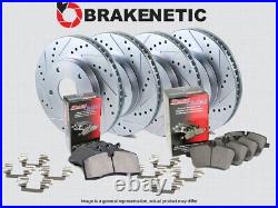 F&R BRAKENETIC Sport Drill Slot Brake Rotors+Ceramic Pads+Sensors 36.35091.11.1