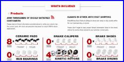 F+R Black Drilled Slotted Brake Rotors & Ceramic Pads Kit Fits Infiniti Nissan