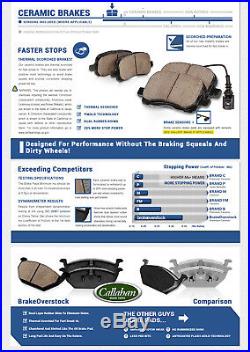Font+Rear Drill Slot Brake Rotors And Ceramic Pads For 2008 2014 Cadillac CTS
