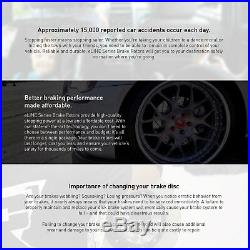 For 2004-2008 Mazda RX-8 Front Rear Black Drill Slot Brake Rotors+Ceramic Pads