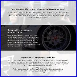 For 2011-2016 Scion tC Front Rear Black Drill Slot Brake Rotors+Ceramic Pads