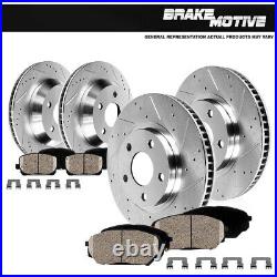 For 2014 2015 Lexus IS250 Front+Rear Drill Slot Brake Rotors & Ceramic Pads