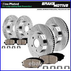 For 2017 2019 Countryman Front+Rear Drill Slot Brake Rotors and Ceramic Pads