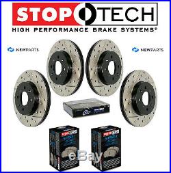 For BMW E90 E92 Front&Rear StopTech Drilled&Slotted Brake Discs Street Pads KIT