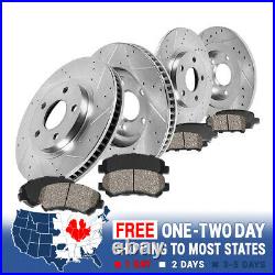 For Charger Challenger Magnum Front+Rear Drill Slot Brake Rotors +Ceramic Pads