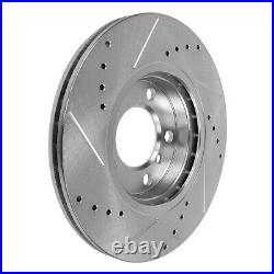 For Chevy Equinox Terrain Front+Rear Drill Slot Brake Rotors And Ceramic Pads
