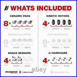 For Dodge Sprinter Mercedes Benz Front+Rear Drill Slot Brake Rotors Ceramic Pads