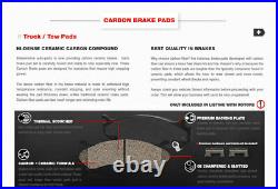 For K2500 K3500 Suburban 4WD Front Drill Slot Brake Rotors + Carbon Ceramic Pads