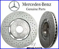 For MB W212 W218 AMG Pair Set 2 Front & Rear Disc Brake Rotors Slotted Drilled