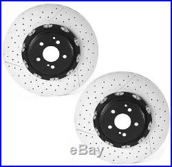 For MB W219 R230 Pair Set of 2 Front Drill Slotted PVT Disc Brake Rotors Brembo