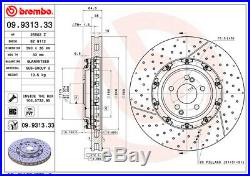 For MB W219 R230 Pair Set of 2 Front Drill Slotted PVT Disc Brake Rotors Brembo