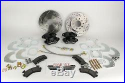 Ford 9 Rear Disc Brake Conversion with D/S Rotors & Black Wilwood Calipers
