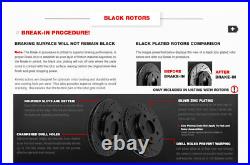 Front Black Drill Brake Rotors + Ceramic Pads For Ford F150 Expedition Navigator