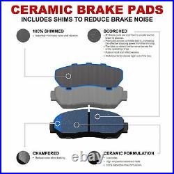 Front Brake Rotors Drill Slot& Ceramic Pads&Hardware For 2000-2006 Mazda MPV