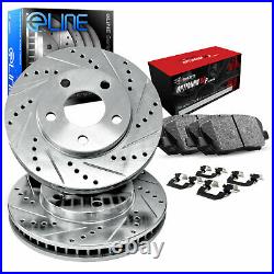Front Brake Rotors Drill Slot+OEp Pads & Hardware Kit For 1970-1971 Colony Park