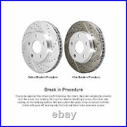 Front Brake Rotors Drill Slot+OEp Pads & Hardware Kit For 1970-1971 Colony Park