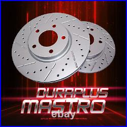 Front Coated Drill&Slot Brake Rotors Ceramic Pads Fit 03-08 Toyota Corolla