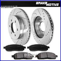 Front Drill Brake Rotors & Metallic Pads For 2004 2005 2006 2007 2008 Ford F150