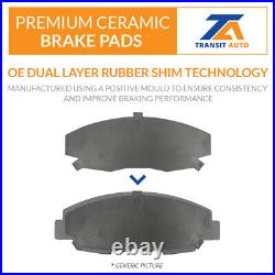 Front Drill Slot Brake Rotor Ceramic Pad Kit For INFINITI Q70 With Sport Package