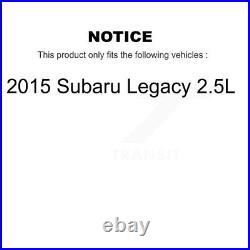 Front Drill Slot Brake Rotor Integrally Molded Pad Kit For 15 Subaru Legacy 2.5L