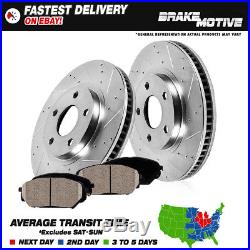 Front Drill Slot Brake Rotors And Ceramic Pads Lexus ES350 Toyota Avalon Camry