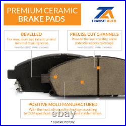 Front Drill Slot Brake Rotors Ceramic Pad Kit For Dodge Grand Caravan Chrysler &