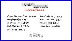 Front Drill Slot Brake Rotors Ceramic Pads 300 300C Dodge Charger AWD RWD RT SXT