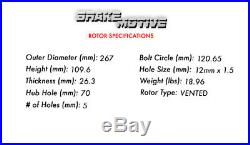 Front Drill Slot Brake Rotors +Ceramic Pads 91 2003 Chevy S10 GMC Jimmy Sonoma