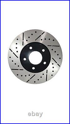 Front Drill&Slot Brake Rotors Ceramic Pads Fit 2005 Chevrolet Impala withnew body