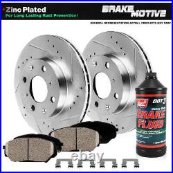 Front Drill Slot Brake Rotors & Ceramic Pads For 2008 2009 2010 2011 Ford Focus