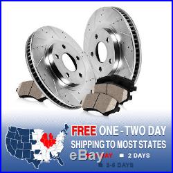 Front Drill Slot Brake Rotors Ceramic Pads For 300 Dodge Charger AWD RWD RT SXT